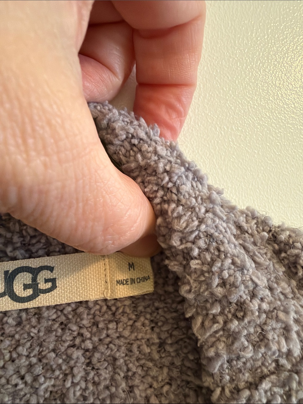 UGG Grey Plush Open-Front Cardigan - Picture 4 of 4